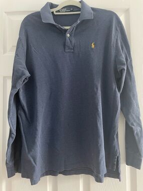 Polo by Ralph Lauren- Long Sleeve Polo-XL-Blue